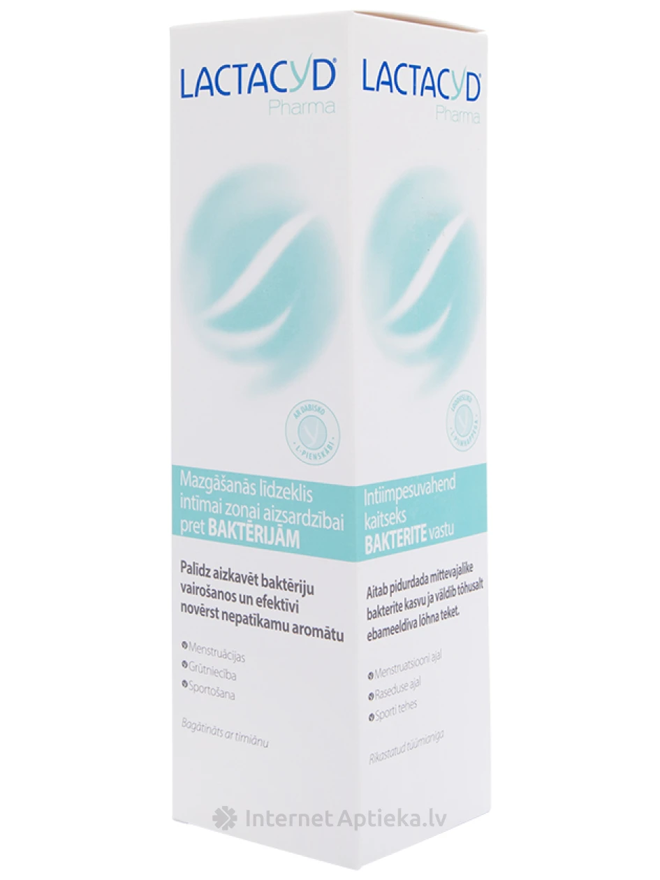 Lactacyd Pharma Antibacterial антибактериальное мыло для интимной гигиены, 250 мл | internetaptieka.lv