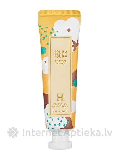Holika Holika Cotton Bebe roku krēms ar kokvilnas smaržu, 30 ml | internetaptieka.lv
