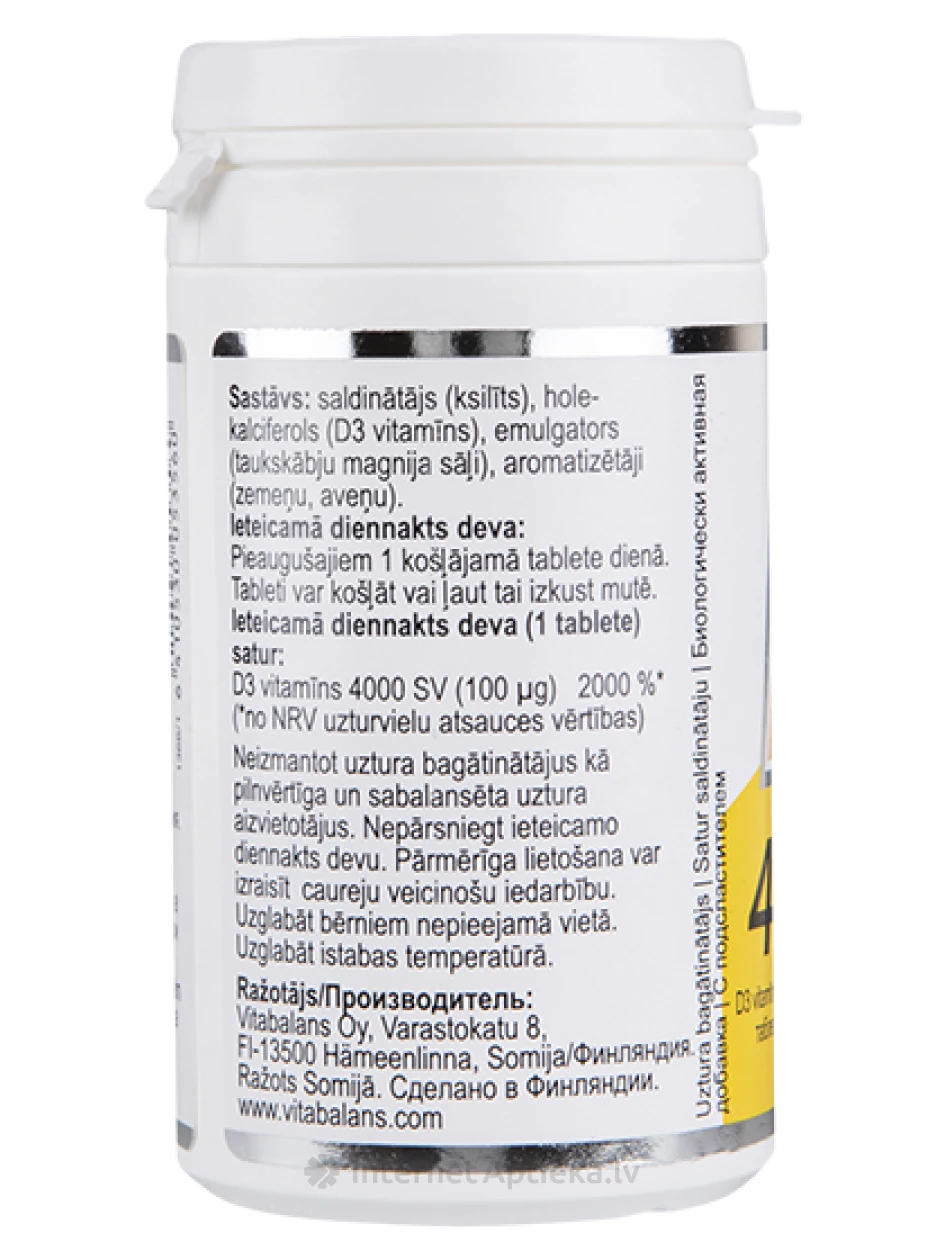 D-Max 4000SV, 90 tabletti | internetaptieka.lv