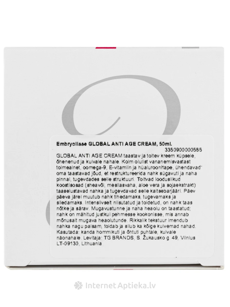 Embryolisse noorendav ja toitev vananemisvastane kreem, 50 ml | internetaptieka.lv