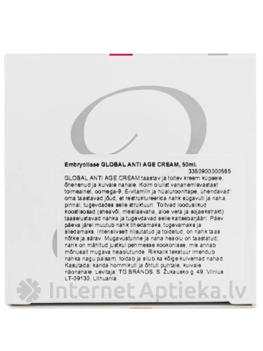Embryolisse омолаживающий и питательный антивозрастной крем, 50 мл | internetaptieka.lv