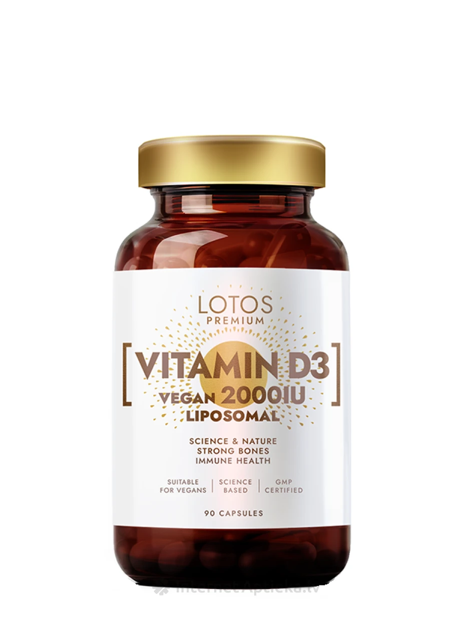 LOTOS PREMIUM Liposomal Vitamin D3 Vegan 2000IU, 90 kapslit | internetaptieka.lv