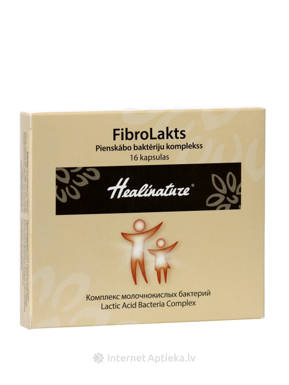 Healinature FibroLacts Piimhappebakterite kompleks, 16 kapslit | internetaptieka.lv