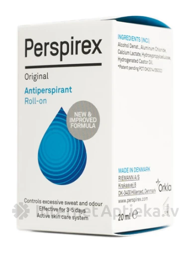 Perspirex Roll-On Original Шариковый антиперспирант, 20 мл | internetaptieka.lv