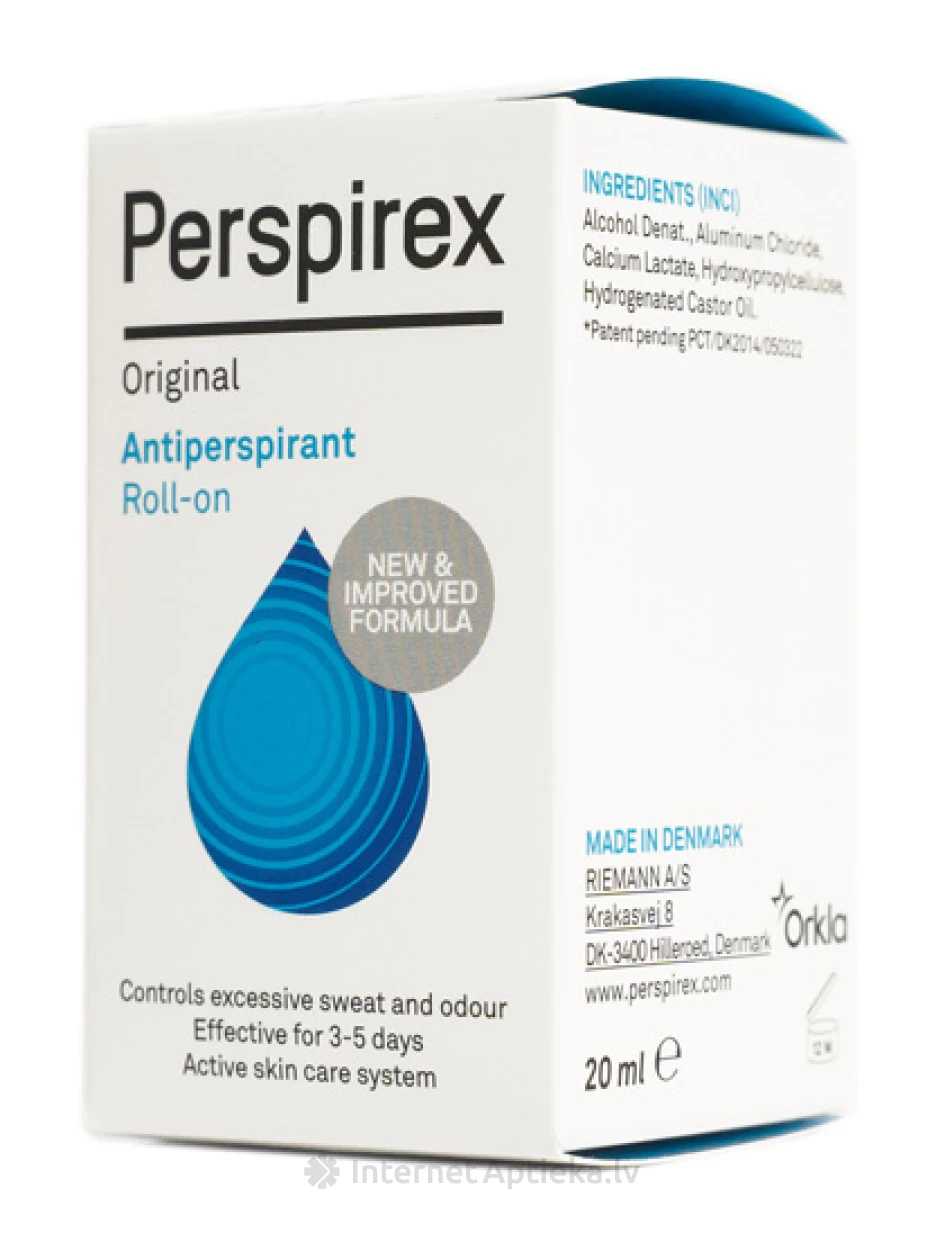 Perspirex Roll-On Original Шариковый антиперспирант, 20 мл | internetaptieka.lv