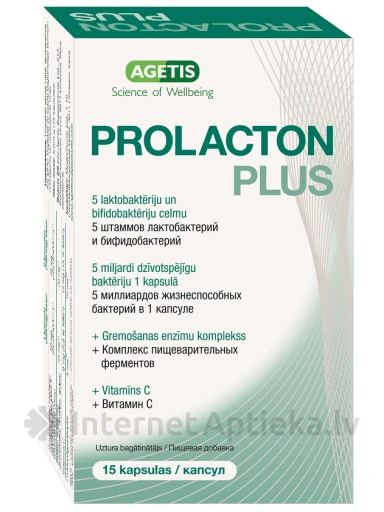 Agetis Prolacton Plus, 15 капсул | internetaptieka.lv