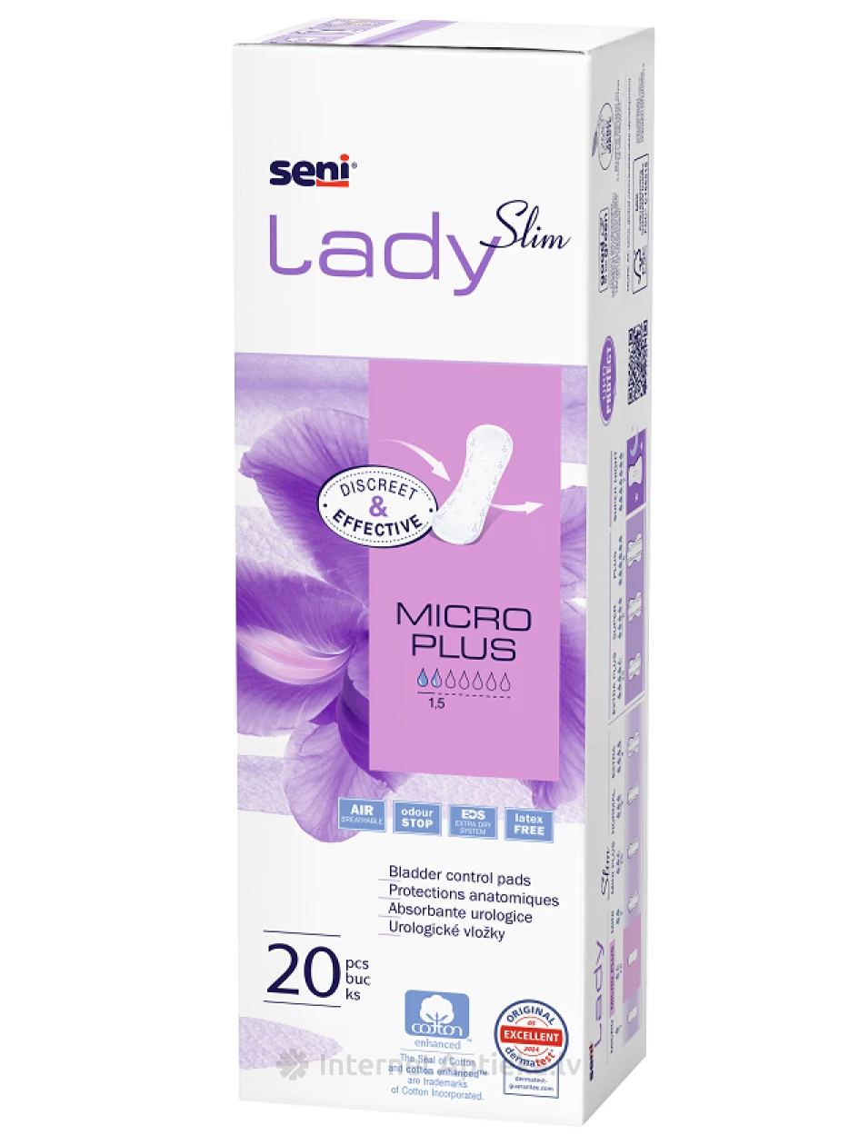 Seni Lady Slim Micro Plus uroloogilised lisad, 20 tk. | internetaptieka.lv