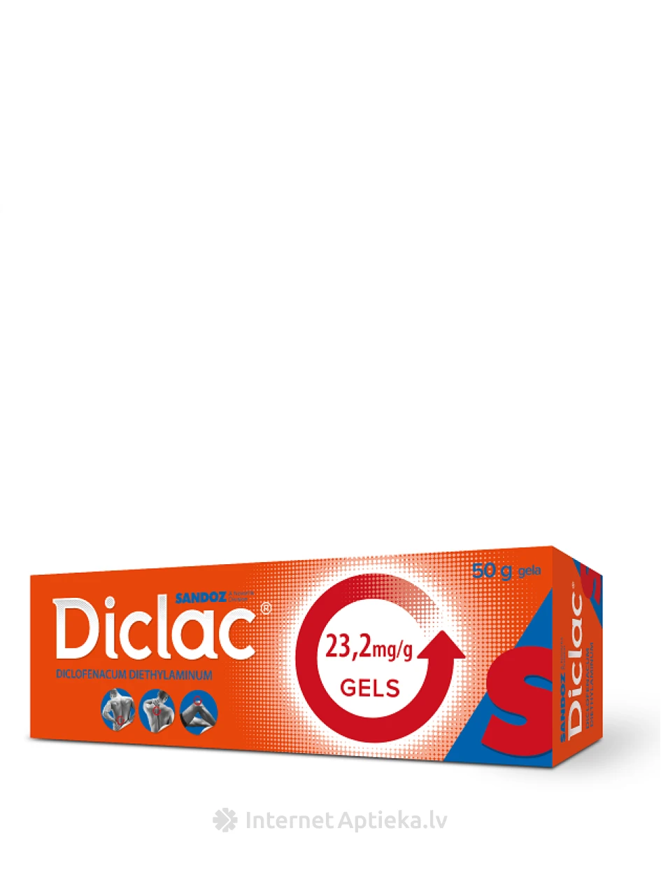 Diclac 23.2mg/g geel, 50 g | internetaptieka.lv