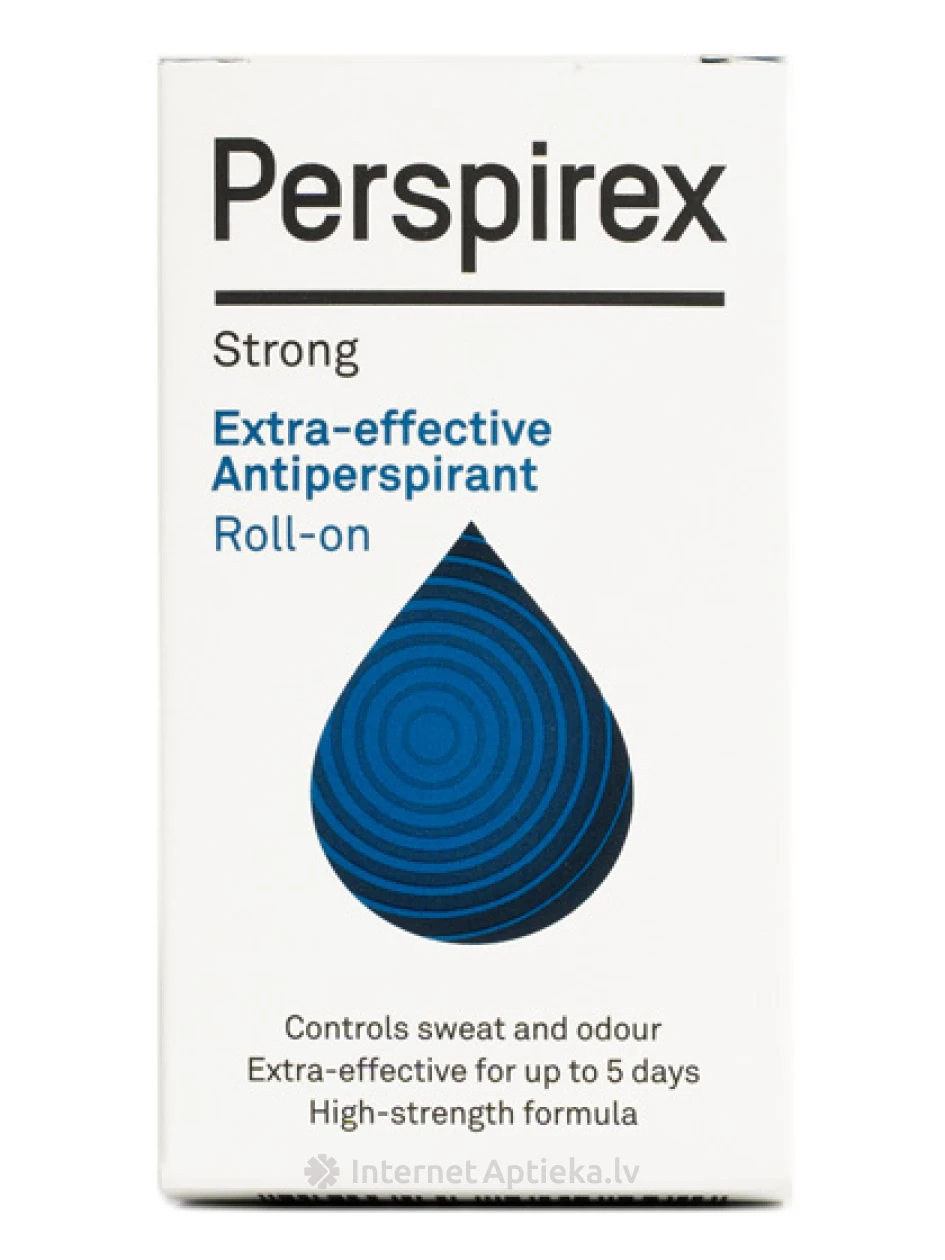Perspirex Roll-On Strong Шариковый антиперспирант, 20 мл | internetaptieka.lv