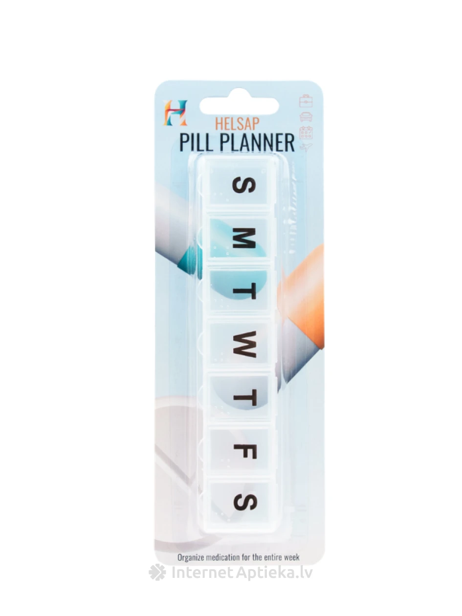 HELSAP Zāļu kastīte – plānotājs nedēļai, 1 gb. | internetaptieka.lv