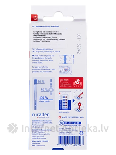 Curaprox набор щеток для межзубных промежутков UHS 409 + 5 щеток 07, 1 шт. | internetaptieka.lv