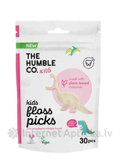 HUMBLE Bērnu zobu diegs ar turētāju, 30 gb. | internetaptieka.lv