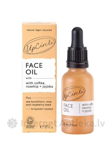 UpCircle näoõli kohvi, kibuvitsa ja jojobaõliga, 30 ml | internetaptieka.lv