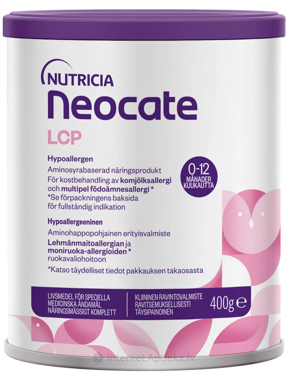 Neocate LCP гипоаллергенная смесь для детей, 400 г | internetaptieka.lv