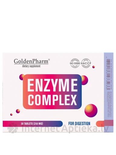 Golden Pharm Enzīmu komplekss 250 mg, 30 tabletes | internetaptieka.lv