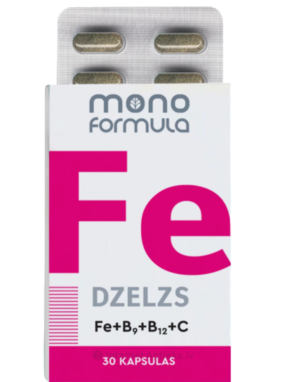 Mono Formula - Dzelzs, 30 kapsulas | internetaptieka.lv