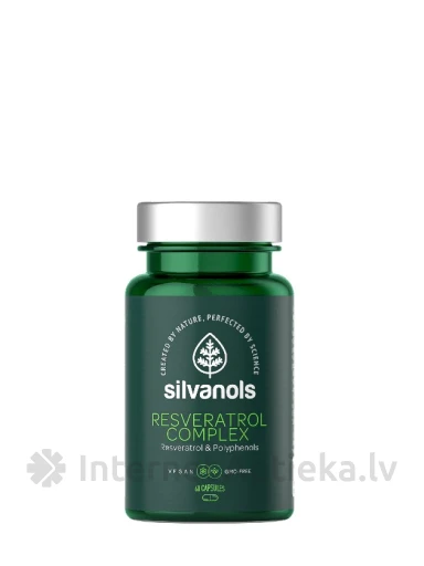 Silvanols Resveratrol Complex, 60 kapslit | internetaptieka.lv