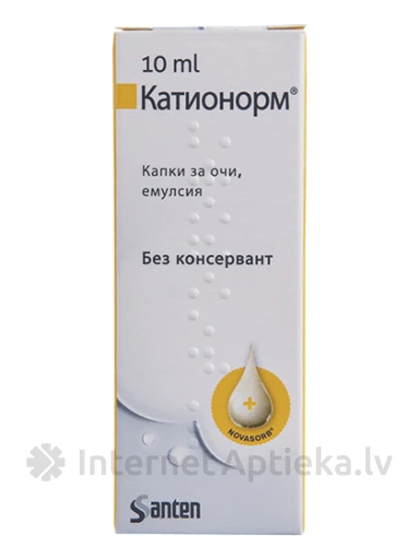 Cationorm bezkonservantu acu pilieni, 10 ml emulsija | internetaptieka.lv