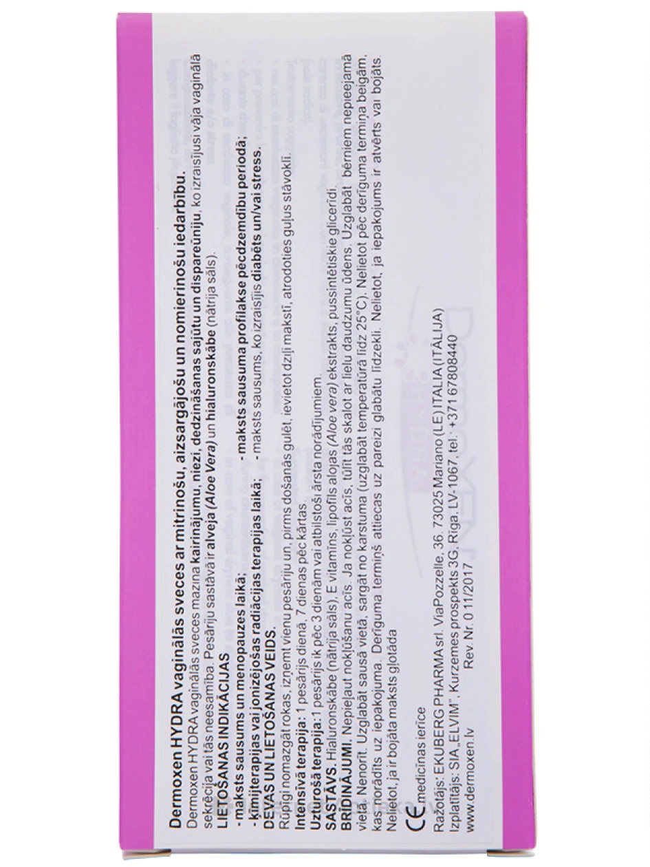 DermoXen Hydra, 7 vaginaalset munarakku | internetaptieka.lv