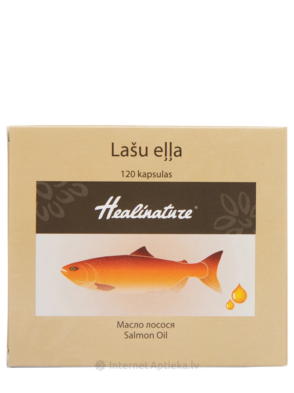 Healinature Lašu eļļa, 120 kapsulas | internetaptieka.lv