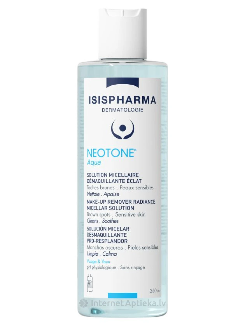 Мицеллярная вода  Isispharma Neotone Aqua с эффектом отбеливания, 250 мл | internetaptieka.lv