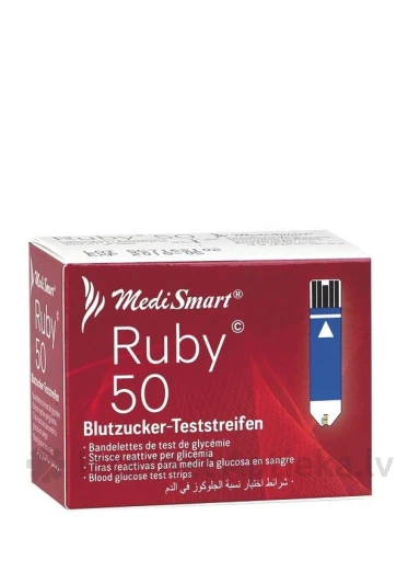 Medismart ruby teststrēmeles, 50 gb. | internetaptieka.lv