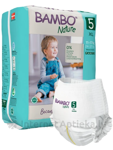 Bambo Nature детские подгузники, XL 12-18 кг, 19 шт. | internetaptieka.lv