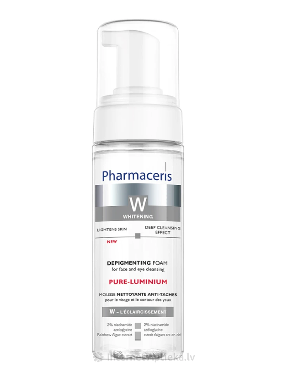 Pharmaceris W PURE-LUMINIUM balinošas putas sejas mazgāšanai, 150 ml | internetaptieka.lv