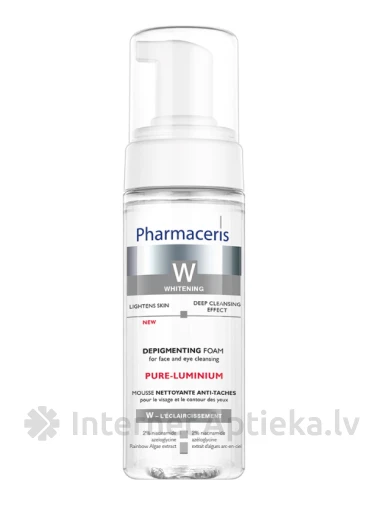 Pharmaceris W PURE-LUMINIUM отбеливающая пенка для умывания лица, 150 мл | internetaptieka.lv