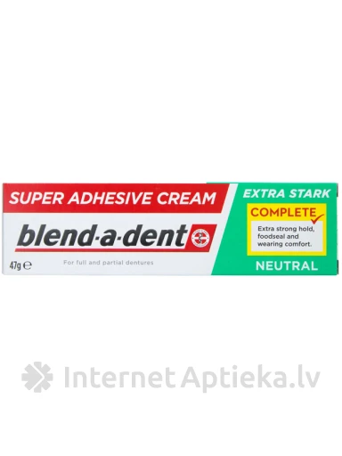 Blend-A-Dent Neutral Complete līme zobu protēzēm protēzēm, 47 g | internetaptieka.lv