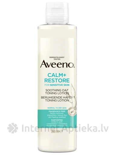 AVEENO Calm+Restore nomierinošs tonizējošais losjons ar auzām, 200 ml | internetaptieka.lv