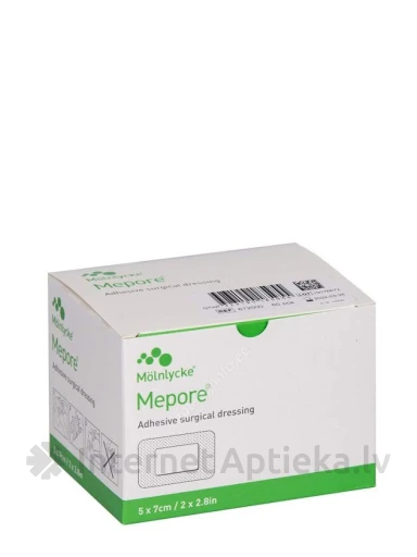 Пластыри Mepore стерильные 5 x7 см, 60 шт. | internetaptieka.lv