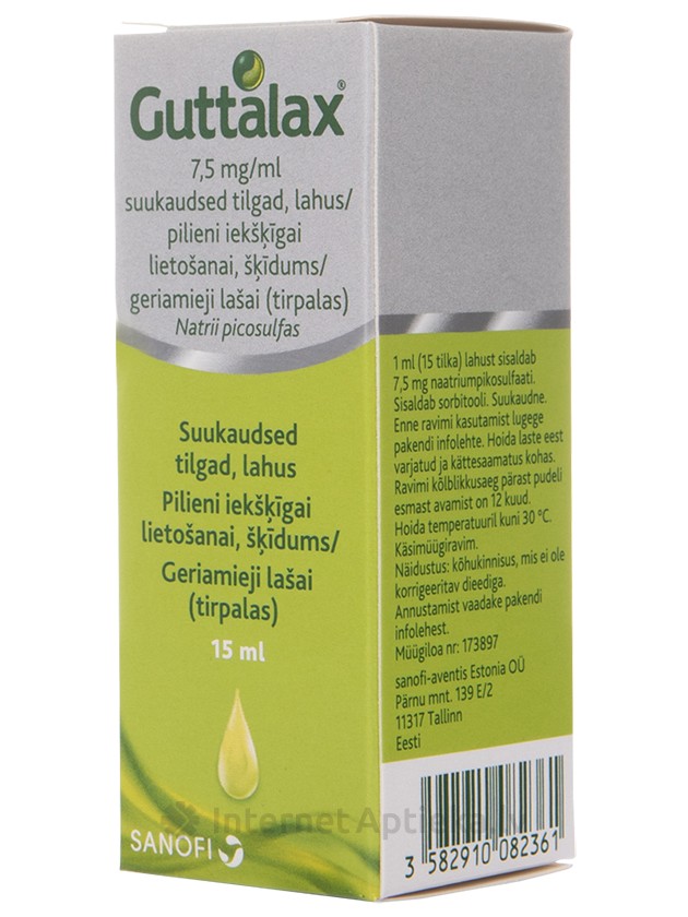 Guttalax Капли, 15 мл - InternetAptieka.lv