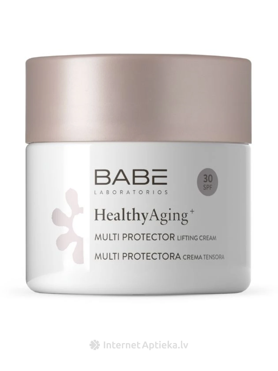 МНОГОФУНКЦИОНАЛЬНЫЙ ЗАЩИТНЫЙ КРЕМ С ЭФФЕКТОМ ЛИФТИНГА (ДНЕВНОЙ) BABĒ HEALTHY AGING+, 50 мл | internetaptieka.lv
