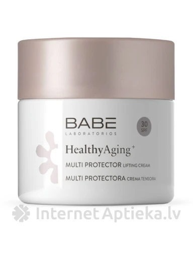 BABĒ HEALTHY AGING+ DAUDZFUNKCIONĀLS AIZSARGKRĒMS AR LIFTINGA EFEKTU (DIENAS), 50 ml | internetaptieka.lv