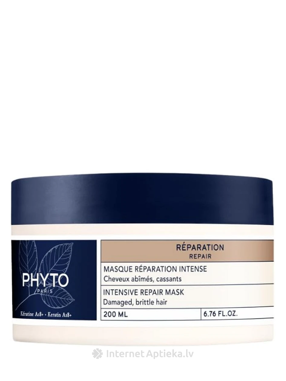 PHYTO REPAIR INTENSIVE atjaunojoša maska bojātiem, trausliem matiem, 200 ml | internetaptieka.lv
