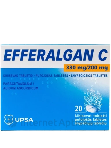 Efferalgan C 330 mg/200 mg putojošās tabletes, 20 gb. | internetaptieka.lv