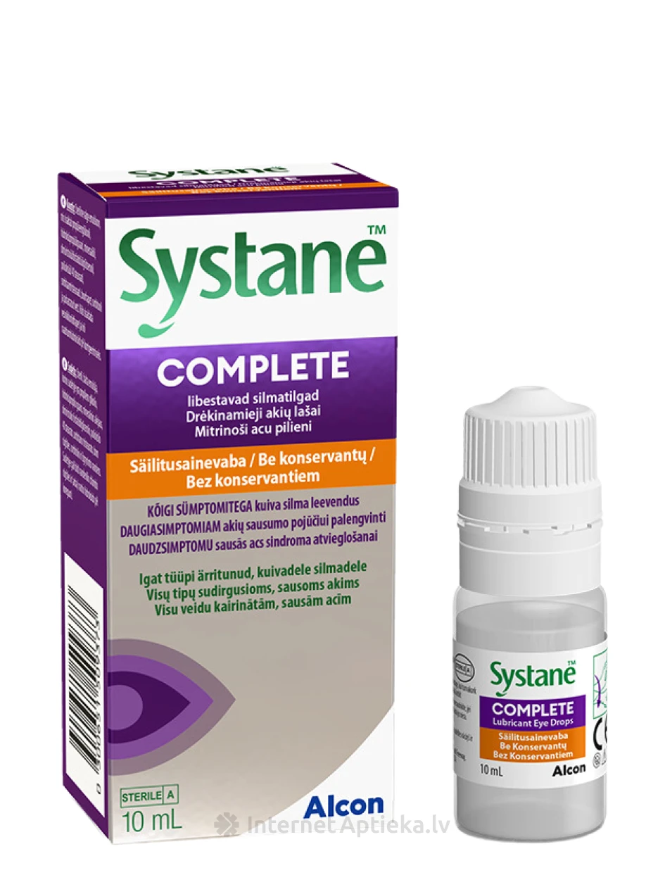 Глазные капли Systane Complete, 10 мл | internetaptieka.lv