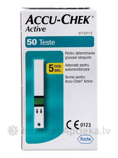 Тест-полоски Accu-Chek Active, 50 шт. | internetaptieka.lv