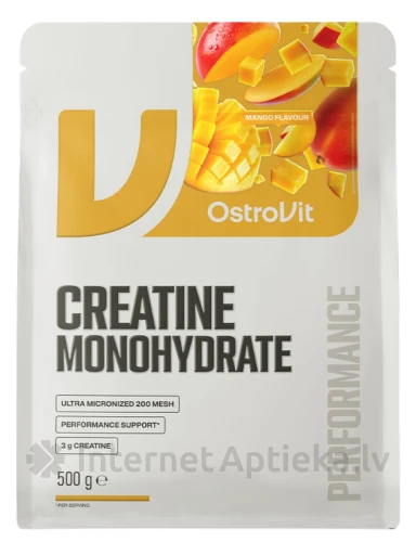 OstroVit Creatine Monohydrate pulveris Mango, 500 g | internetaptieka.lv