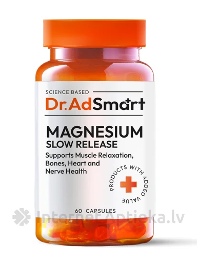 Dr. AD Smart Magnesium slow release kapsulas, 60 gb. | internetaptieka.lv