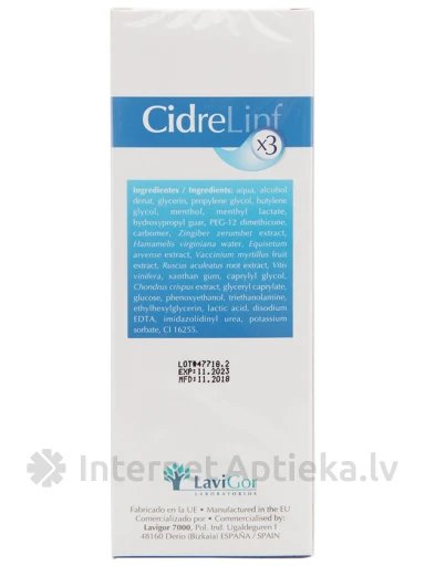 LaviGor CidreLinf triple action concentrated serum šķidra emulsija, 150 ml | internetaptieka.lv