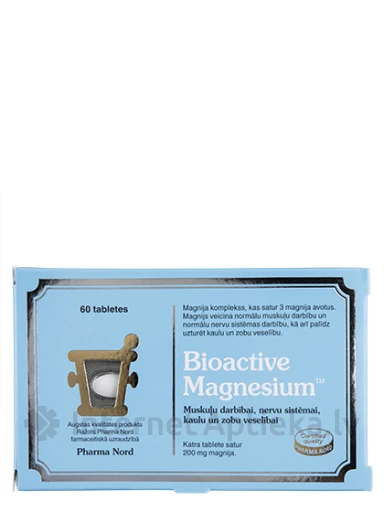 BioActive Magnesium 200 mg, 60 tabletti | internetaptieka.lv