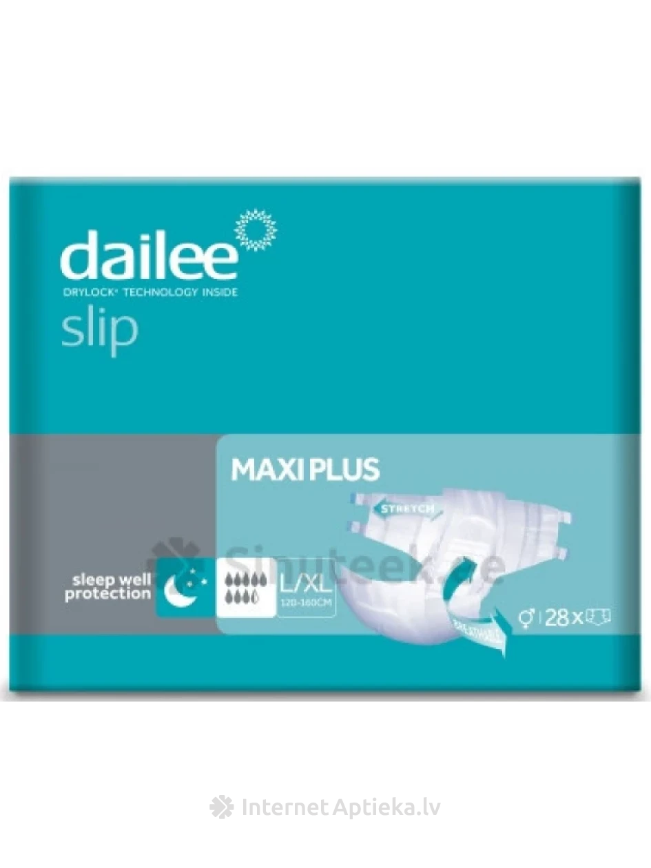 Dailee Slip Premium maxi plus L / XL прокладки, 28 шт. | internetaptieka.lv
