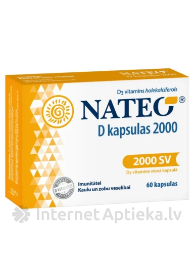 Nateo D SV2000, 60 kapsulas | internetaptieka.lv