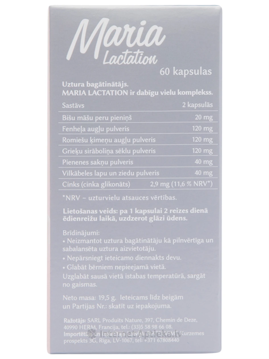 Maria imetamine, 60 kapslit | internetaptieka.lv