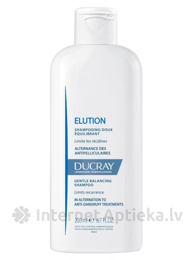 DUCRAY Elution шампунь для чувствительной кожи головы, 200 мл | internetaptieka.lv