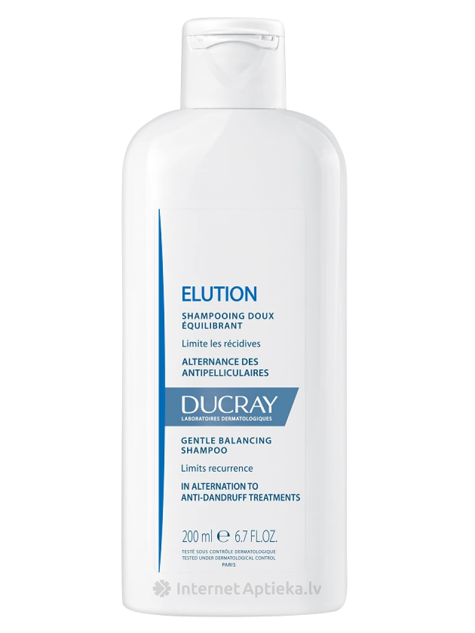 DUCRAY Elution šampūns jutīgai galvas ādai, 200 ml | internetaptieka.lv