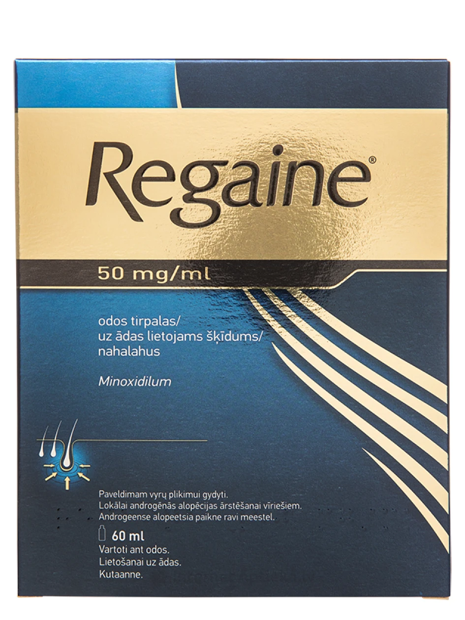 Regaine 5% šķīdums matu augšanai, 60 ml | internetaptieka.lv