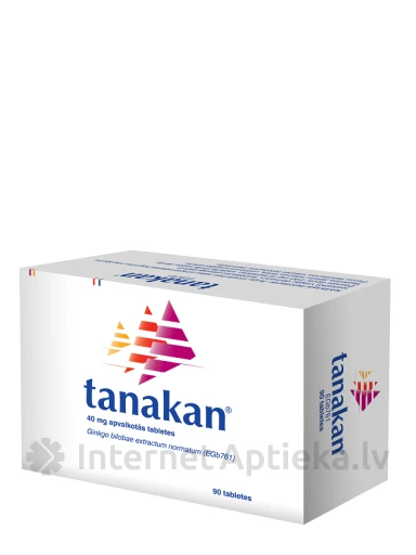 Tanakan 40 mg apvalkotās tabletes, 90 gb. | internetaptieka.lv